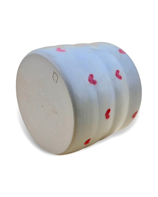 Handgefertigter Keramikbecher "Heart Cup" | mittel 300 ml