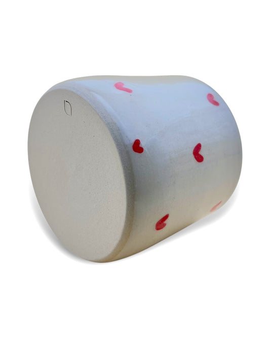 Handgefertigter Keramikbecher "Heart Cup" | mittel 280 ml