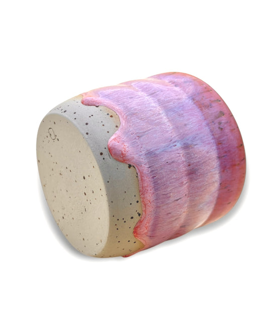 Handgefertigter Keramikbecher "Pink Tulip" | mittel 250 ml