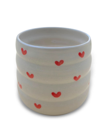 Handgefertigter Keramikbecher "Heart Cup" | mittel 270 ml