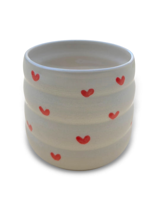 Handgefertigter Keramikbecher "Heart Cup" | mittel 270 ml