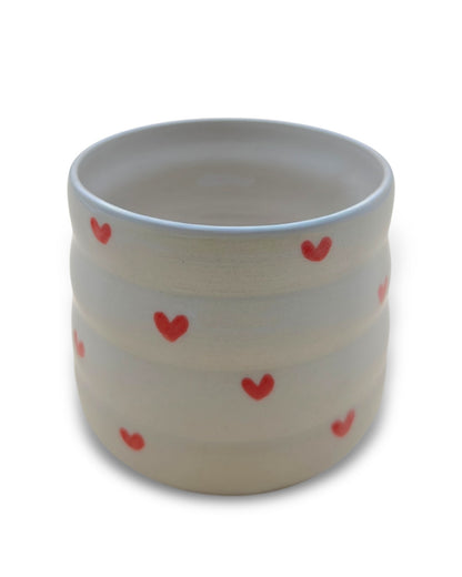 Handgefertigter Keramikbecher "Heart Cup" | mittel 300 ml