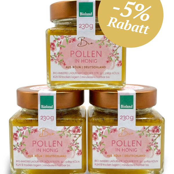 Bio-Pollen in Honig