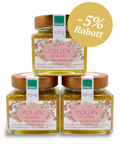 Bio-Pollen in Honig