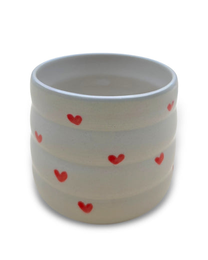 Handgefertigter Keramikbecher "Heart Cup" | mittel 270 ml