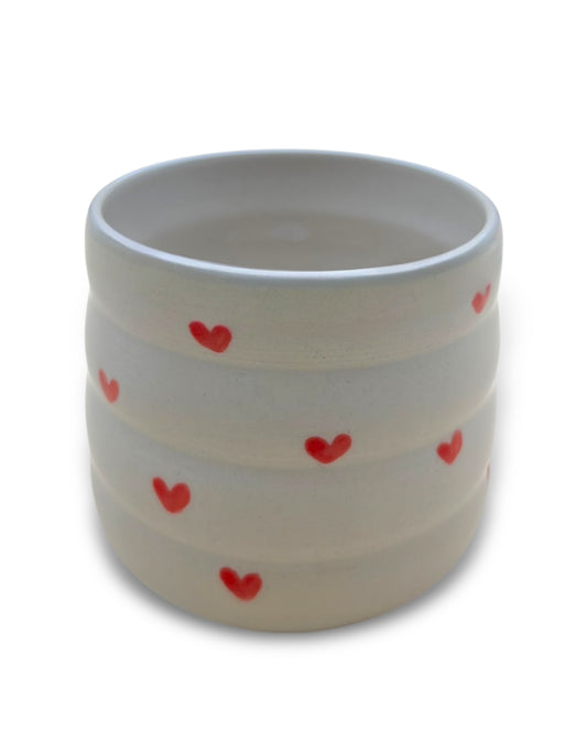Handgefertigter Keramikbecher "Heart Cup" | mittel 270 ml