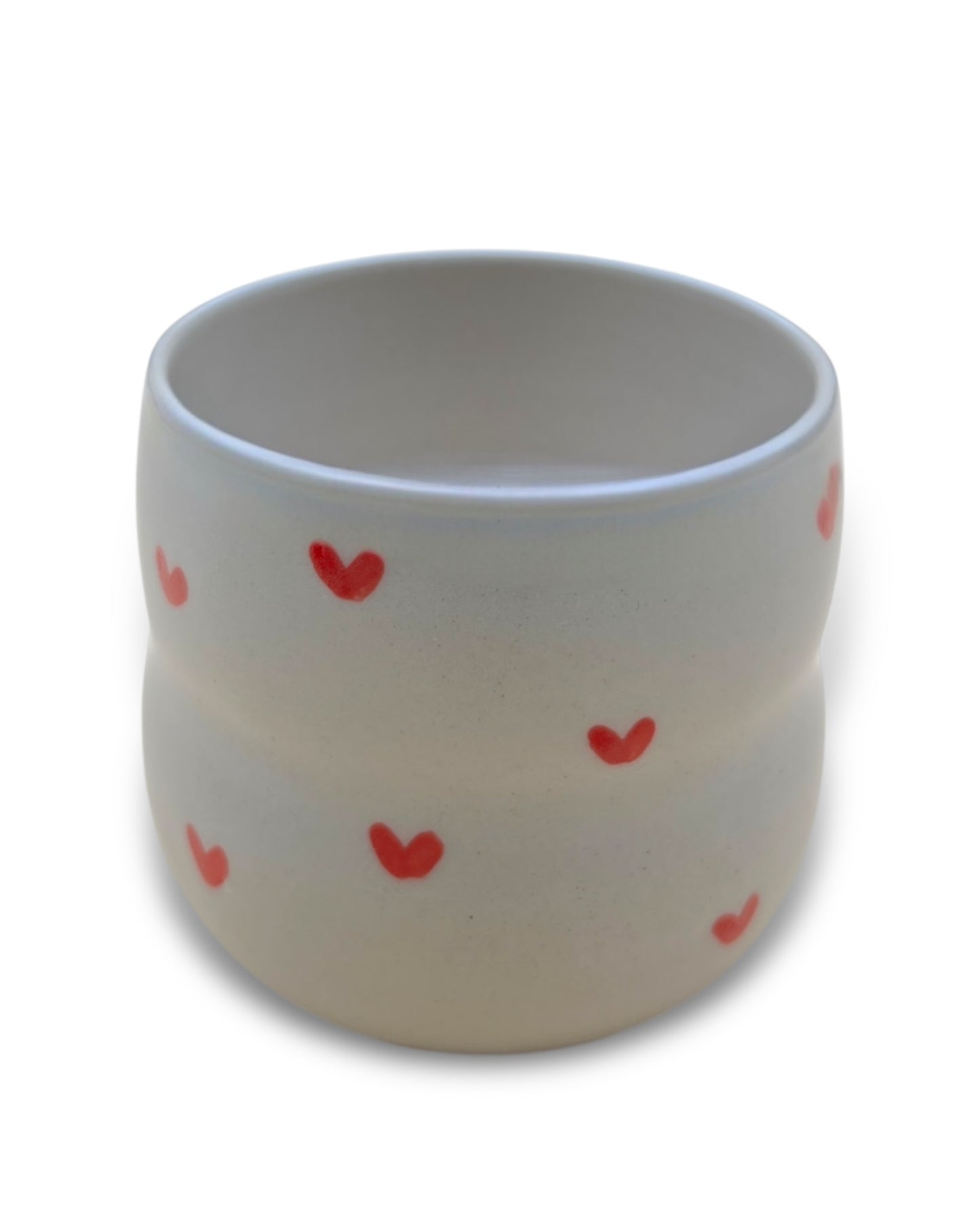 Handgefertigter Keramikbecher "Heart Cup" | mittel 270 ml