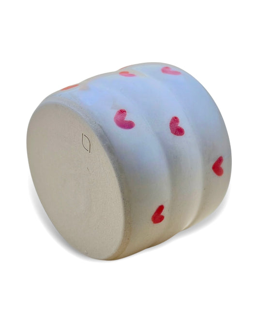 Handgefertigter Keramikbecher "Heart Cup" | klein 170 ml