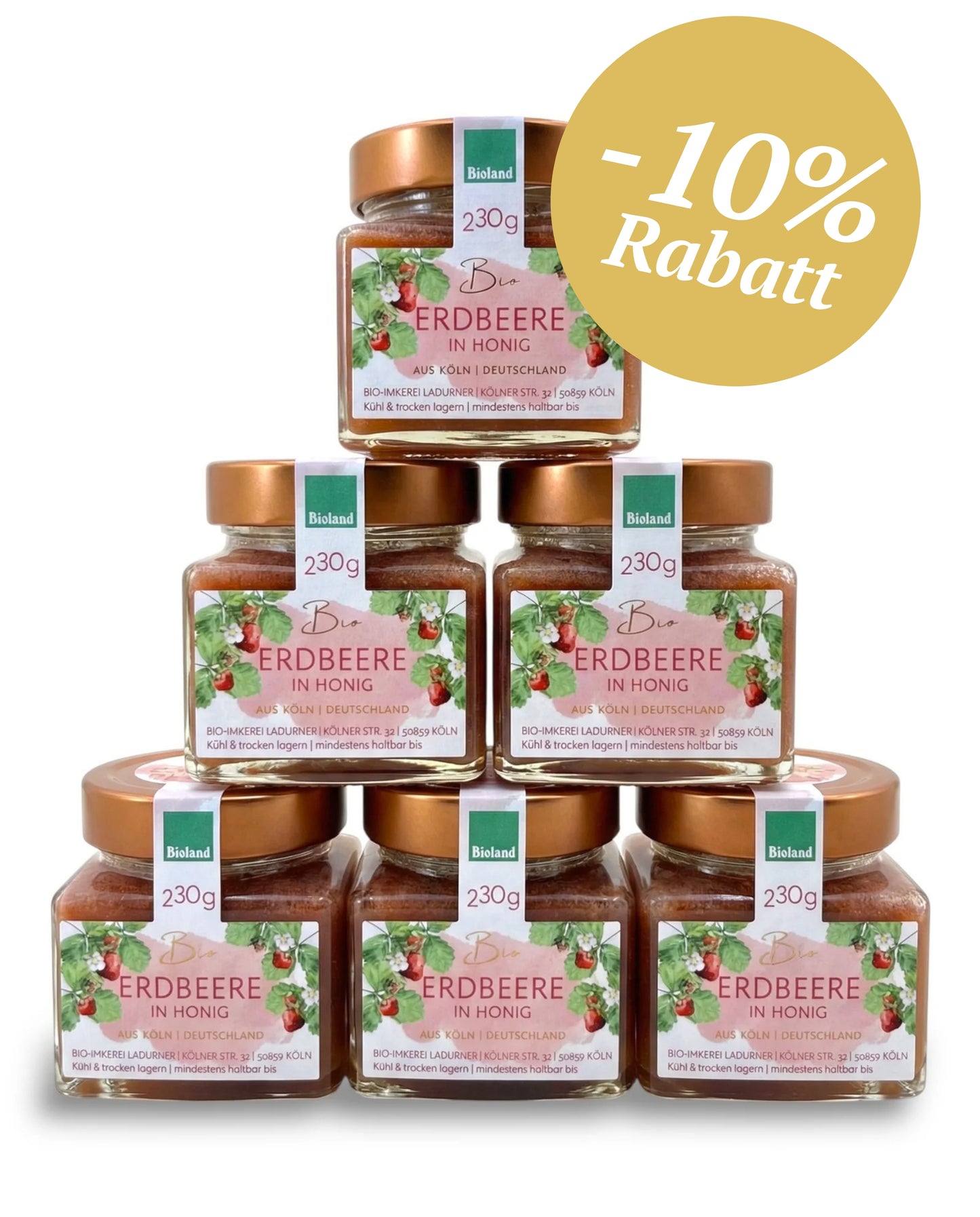 Bio-Erdbeere in Honig