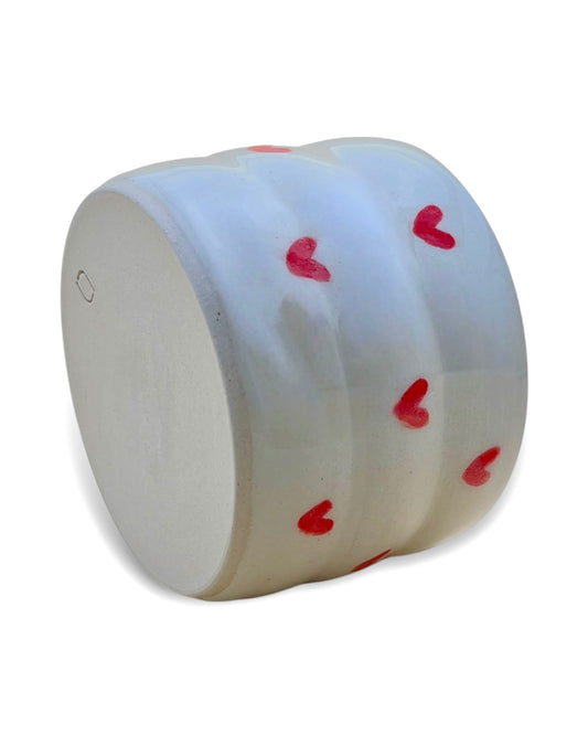 Handgefertigter Keramikbecher "Heart Cup" | klein 170 ml