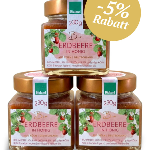 Bio-Erdbeere in Honig