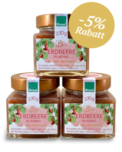 Bio-Erdbeere in Honig