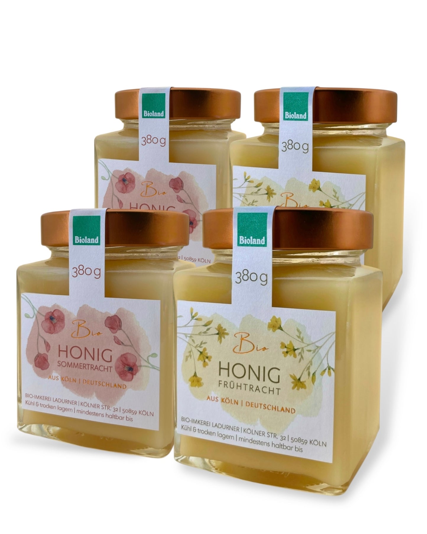 Bio-Honig Quartett – Frühtracht & Sommertracht