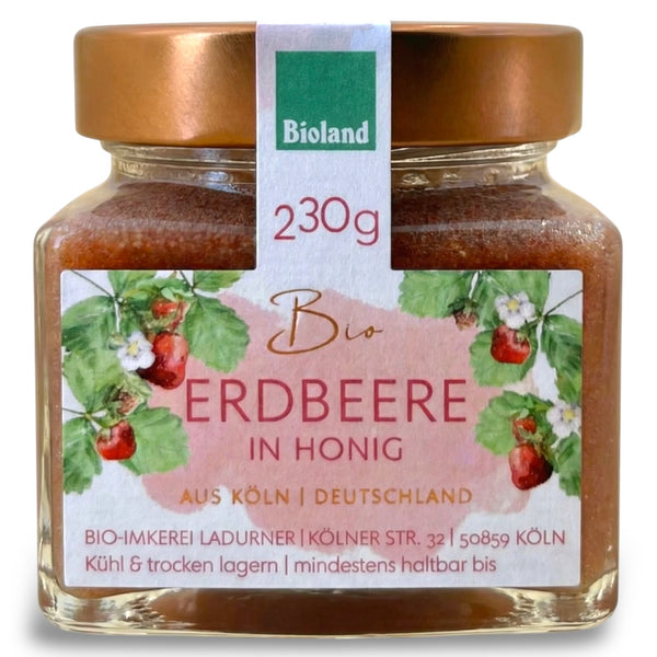 Bio-Erdbeere in Honig